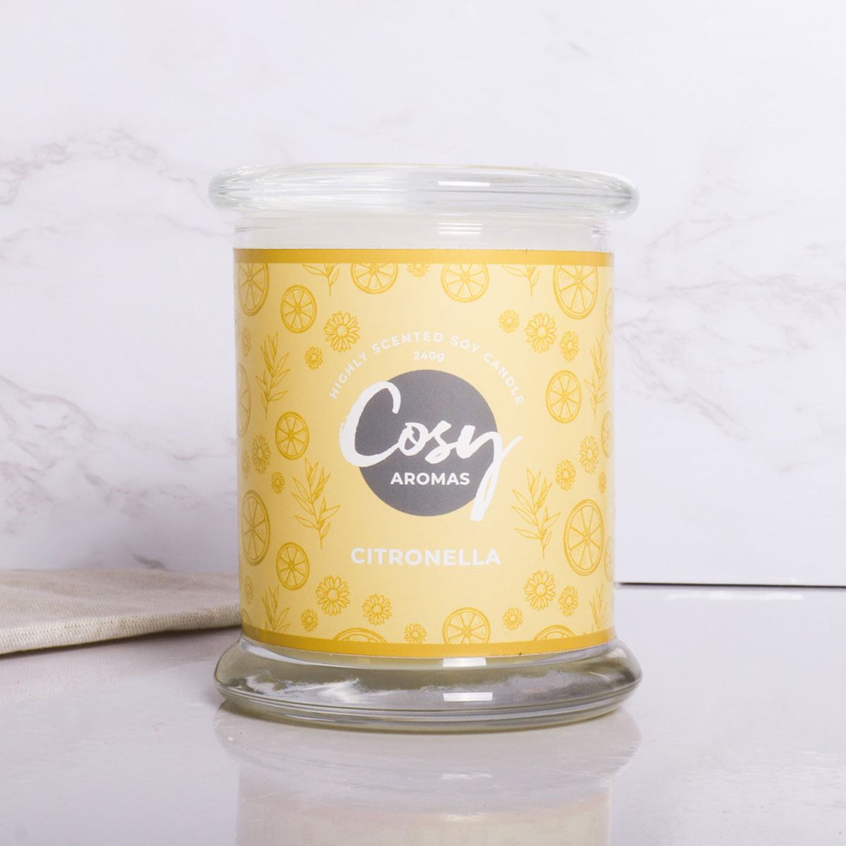 Citronella Twin Wick Candle Cosy Aromas