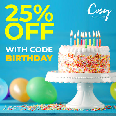 Cosy Candles 1st Birthday Discounts