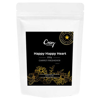 happy happy heart carpet freshener cosy aromas cosy club