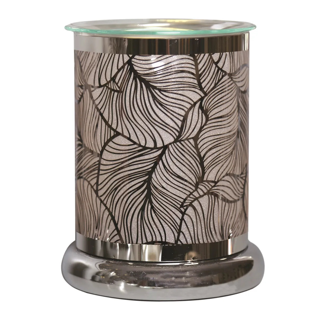 Silver Leaves Electric Wax Melt Warmer