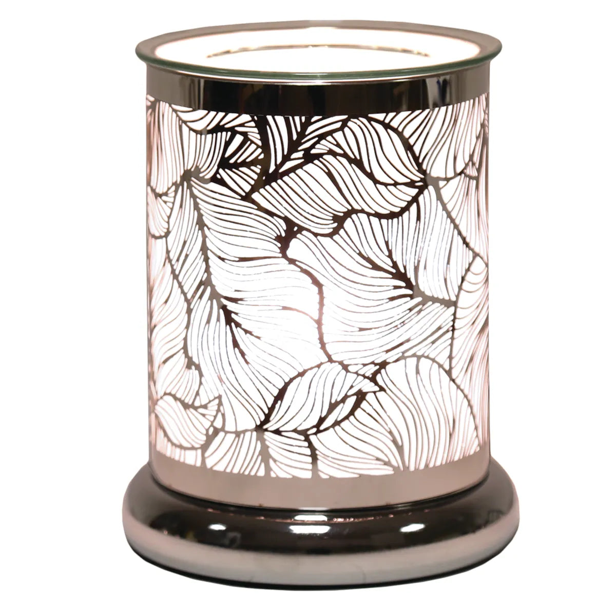 Silver Leaves Electric Wax Melt Warmer