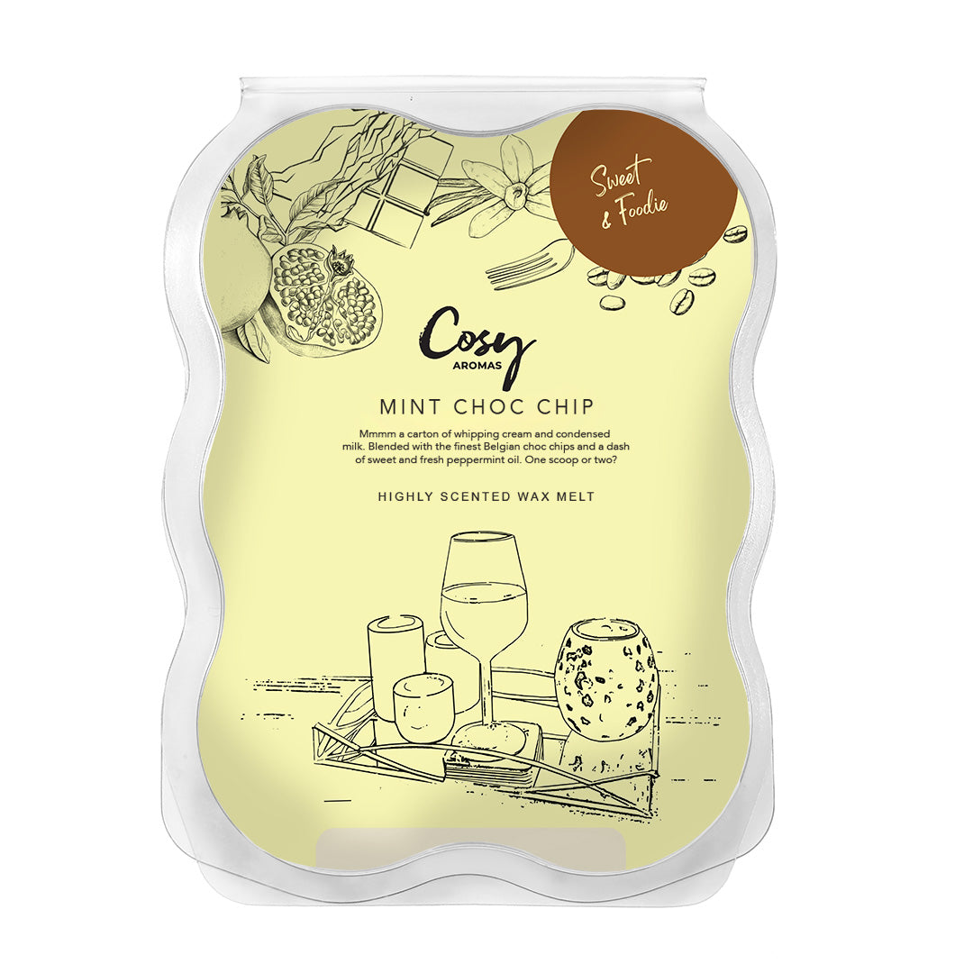 mint choc chip 100g wax melt