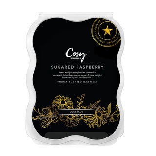 sugared raspberry 100g wax melt cosy aromas cosy club