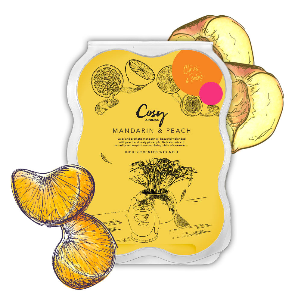 Mandarin & Peach 100g Wax Melt – Cosy Aromas